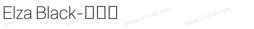 Elza Black字体转换